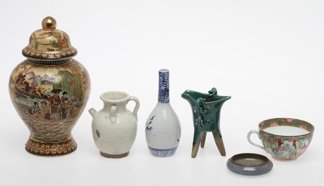 PARTI PORSLIN, 6 delar, Kina och Japan.