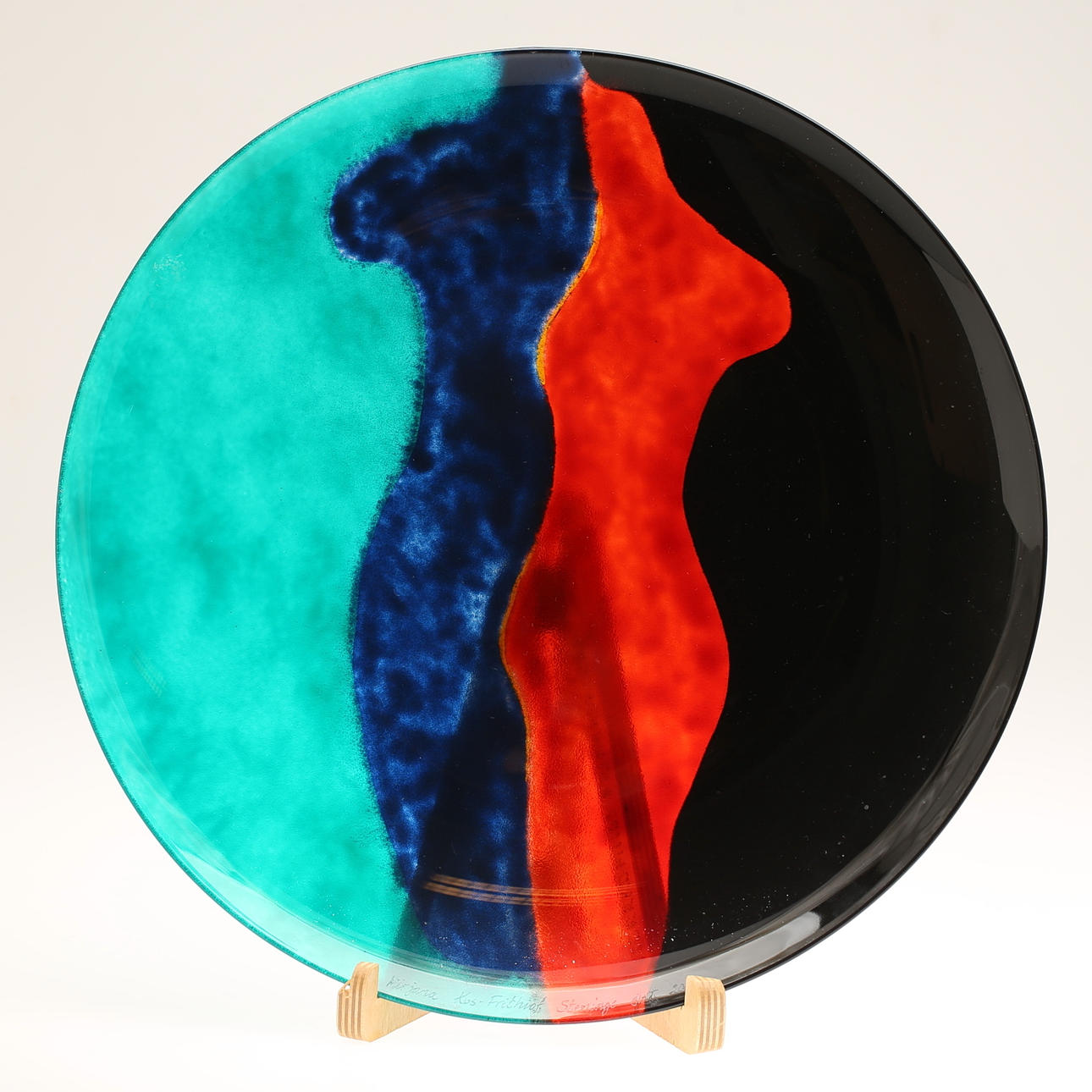 PLATE, glass, Mirjana Kos-Frithiof.