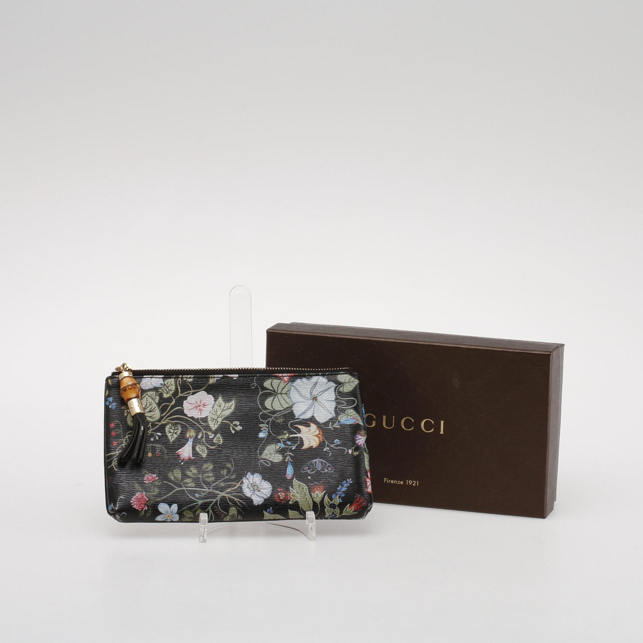PLÅNBOK, "Flora pouch", Gucci, Italien.