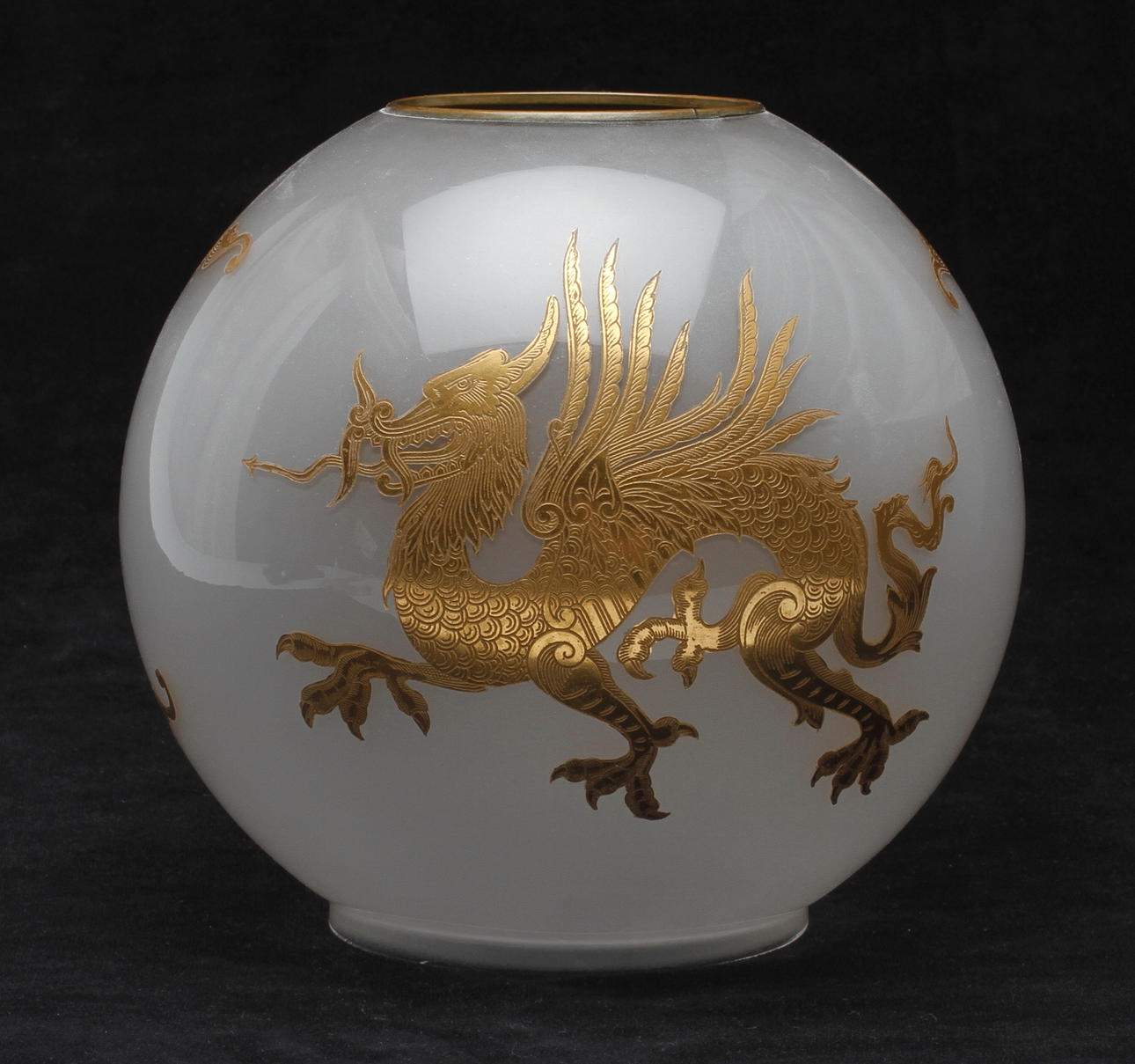 FOTOGENLAMPSKUPA, glas, 1920/30-tal.