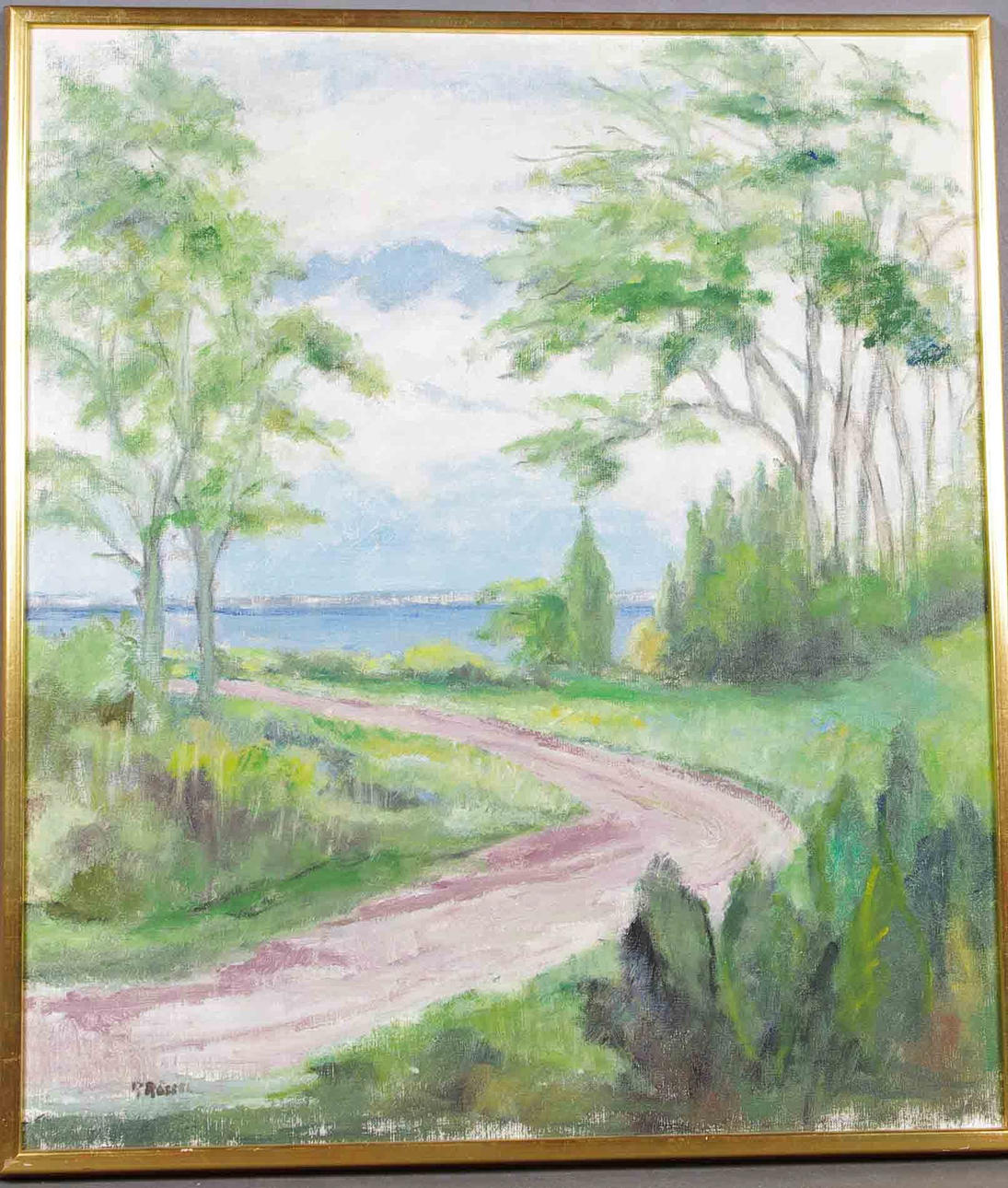 RÖSSEL. motiv från Hittarp, olja på duk.