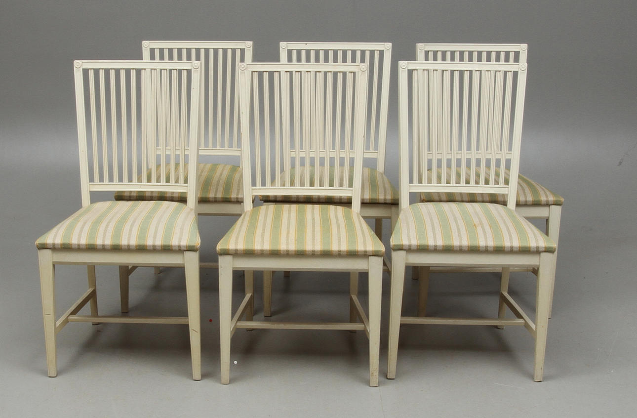 STOLAR, 6 st, gustaviansk stil, 1900-tal.