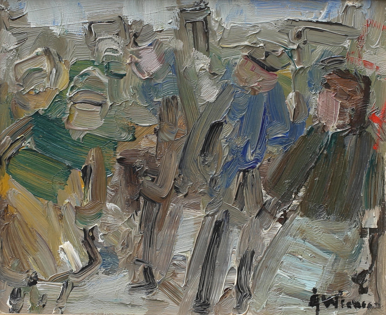 ÅKE WICKSTRÖM. Oil on Board, signed.