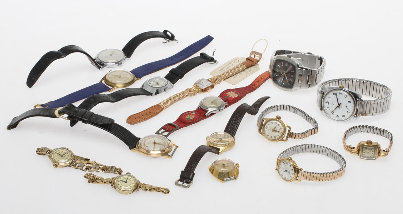 PARTI ARMBANDSUR, 15 st, Dam och herr, 1900/2000-tal.
