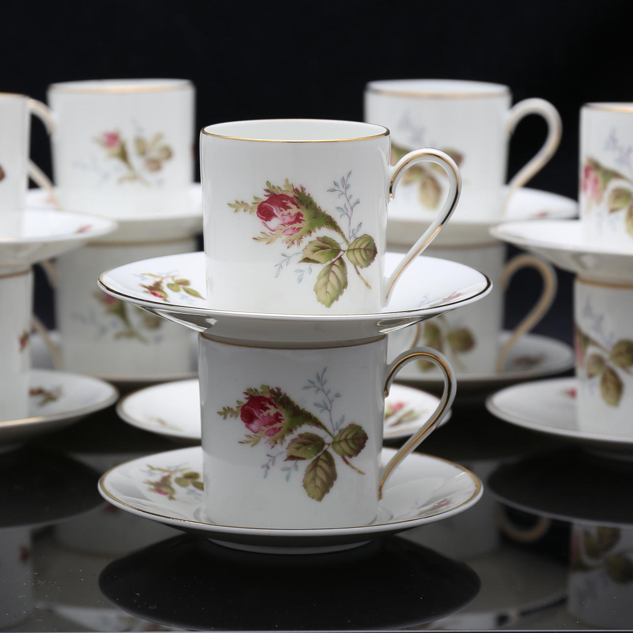 MOCCAKOPPAR, 12 stycken, Rosenthal.