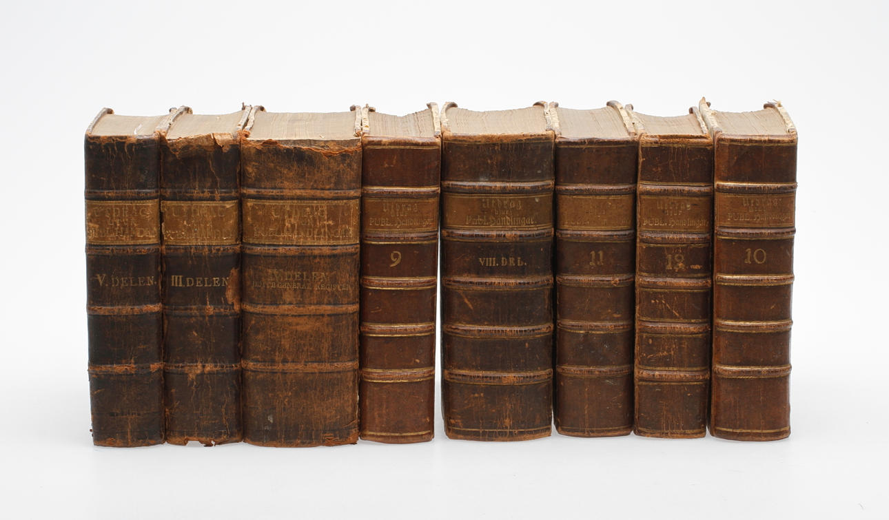 BÖCKER, 8 st, "Utdrag utur PUBL. handlingar", Stockholm 1749-1799/1802.