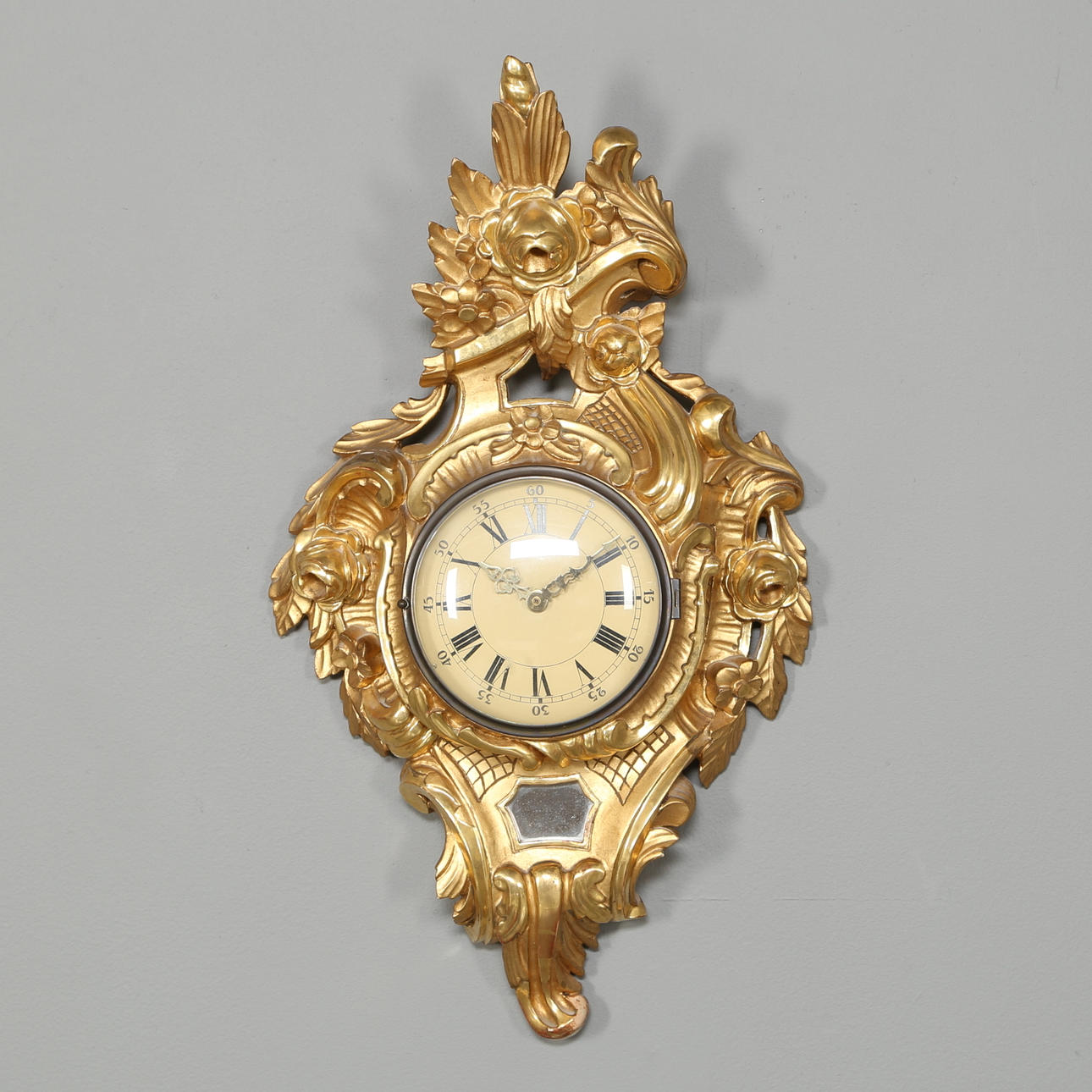 WALL CLOCK rococo style 1900s.