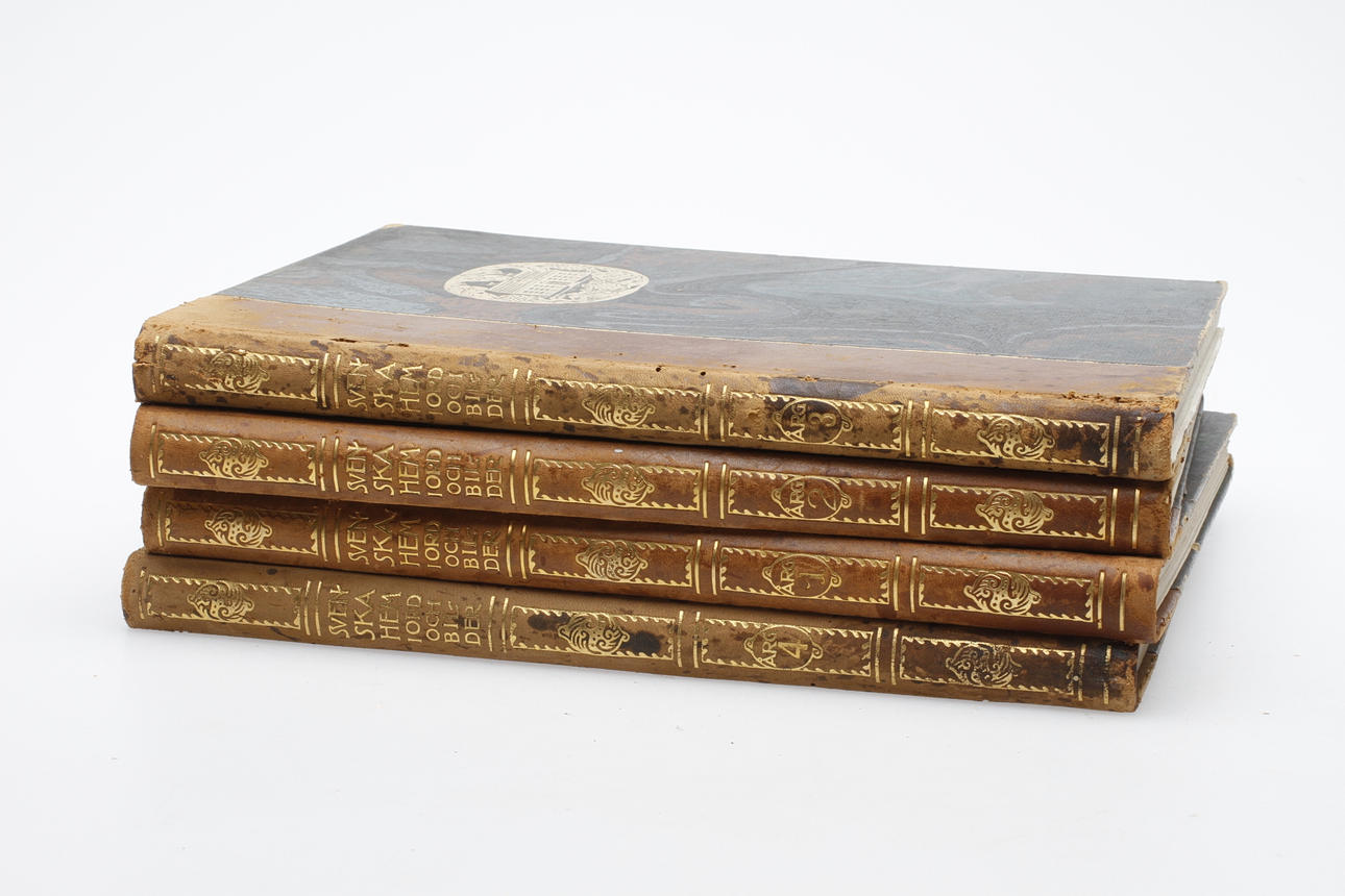 BÖCKER, 4 st, "Svenska hem i ord och bilder", Albin Roosval, E. Lundquist bokförlag, Stockholm 1913-16.