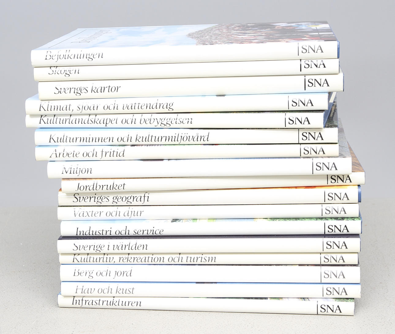 BÖCKER, 17 st, Sveriges National Atlas.