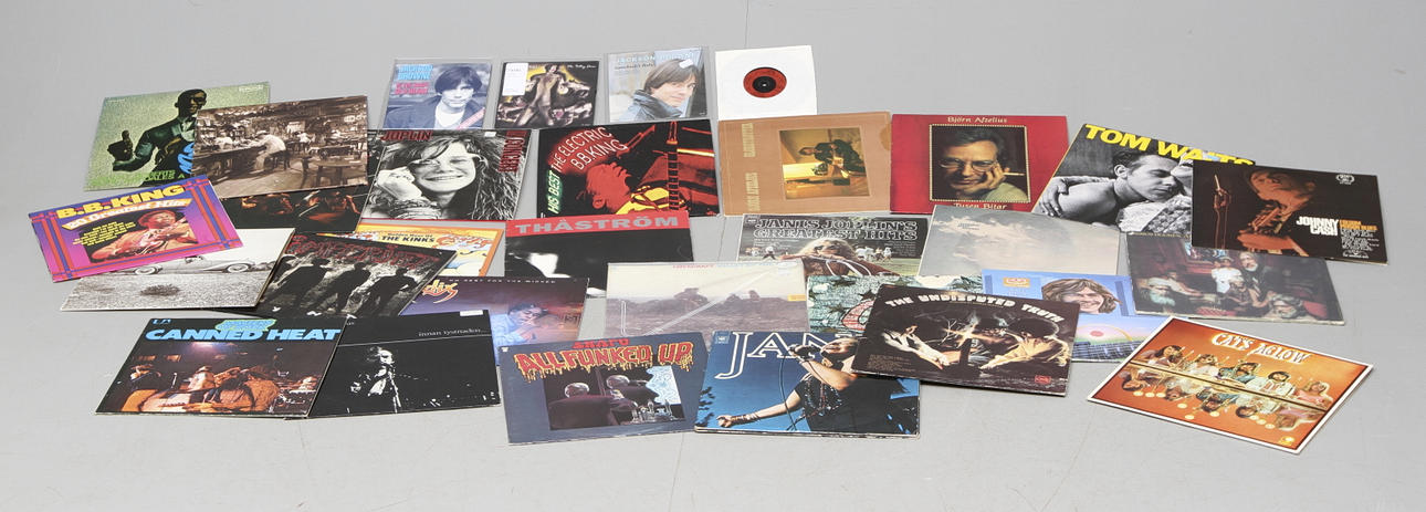 LP och EP skivor, ca 30 st, rock, blues, soul mm.