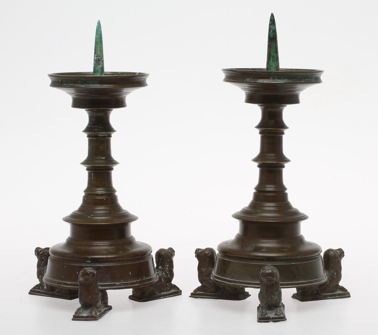 LJUSSTAKAR, ett par, renässansstil, 1900-tal.