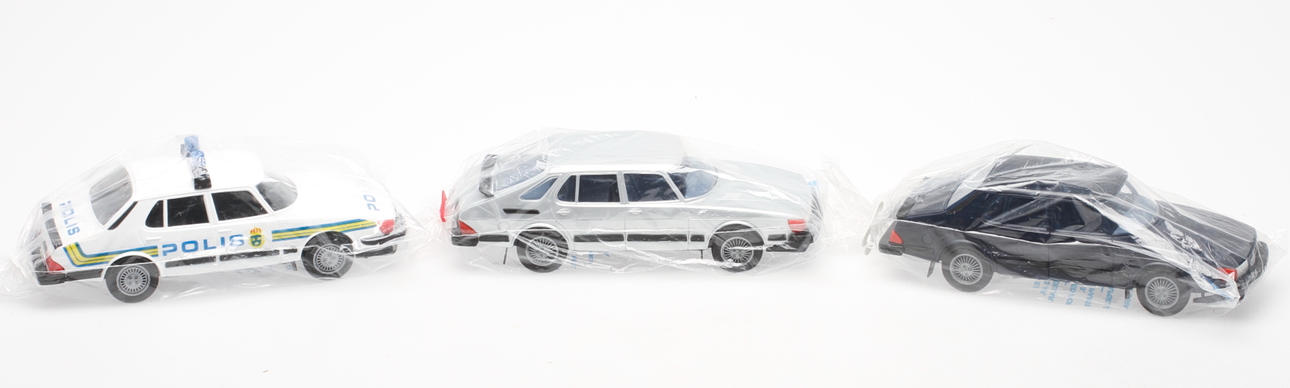 MODELLBILAR, 3 st, plast, Finland.