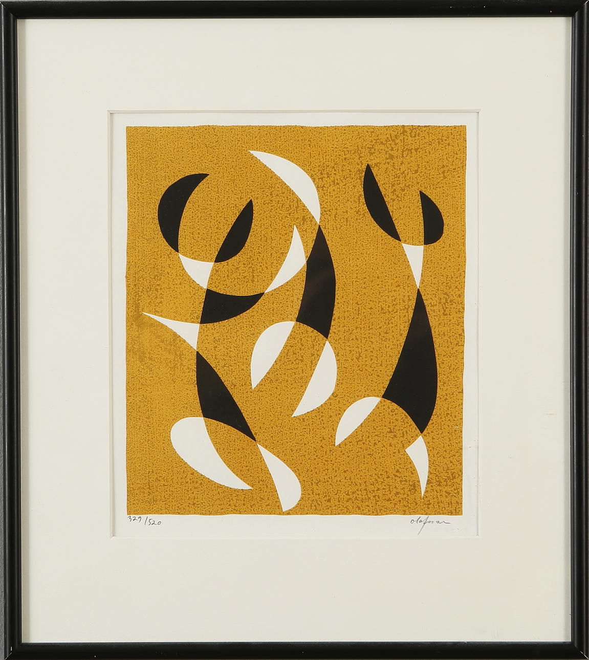 PIERRE OLOFSSON. Composition, color lithograph, signed and numbered 329/520.