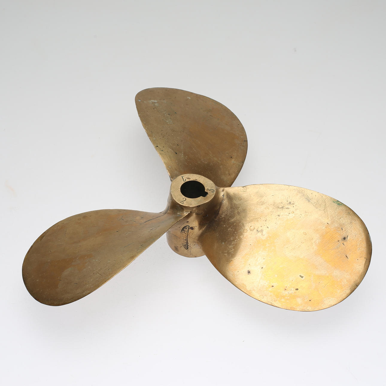 PROPELLERS, brass, Pat. Melcher, 20th century.