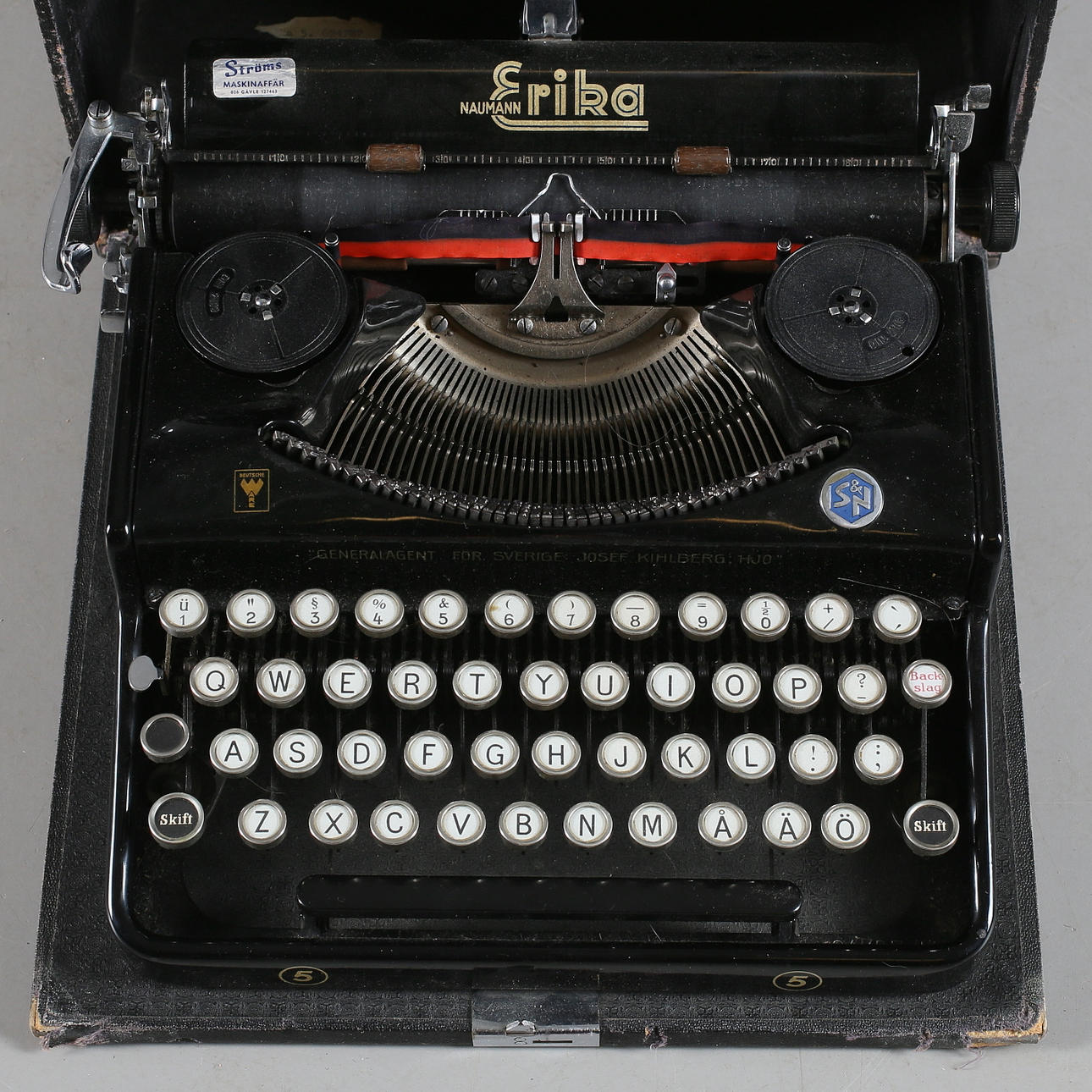 SKRIVMASKIN, "Erika", Naumann, 1900-tal.