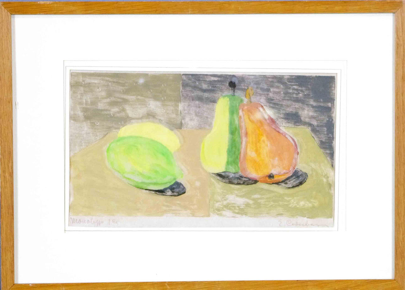 ERIC CEDERBERG. stilleben, monotyp 1 ex.