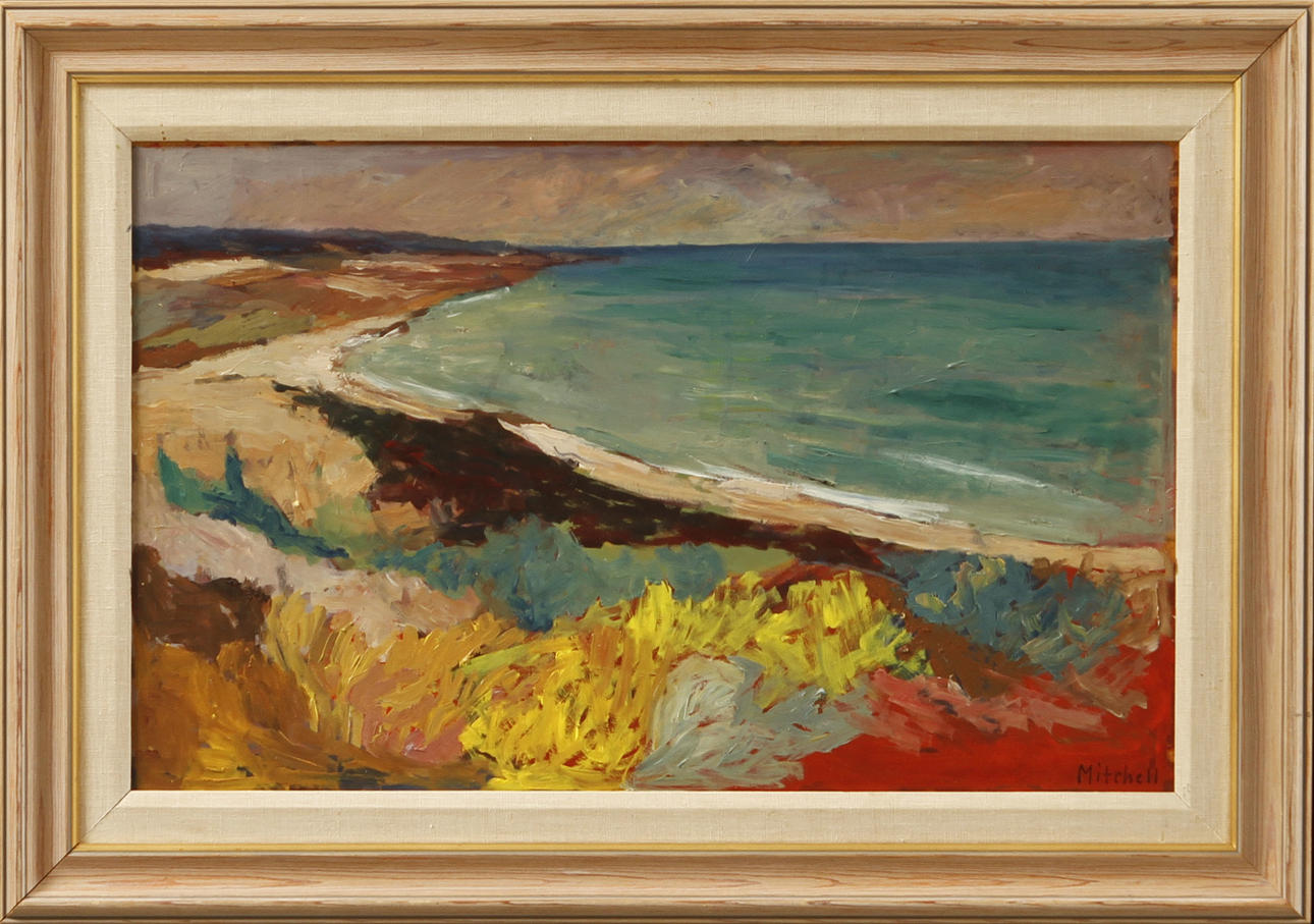 HERBERT MITCHELL. "Black seaweed, Halland", oil on Board, signed.