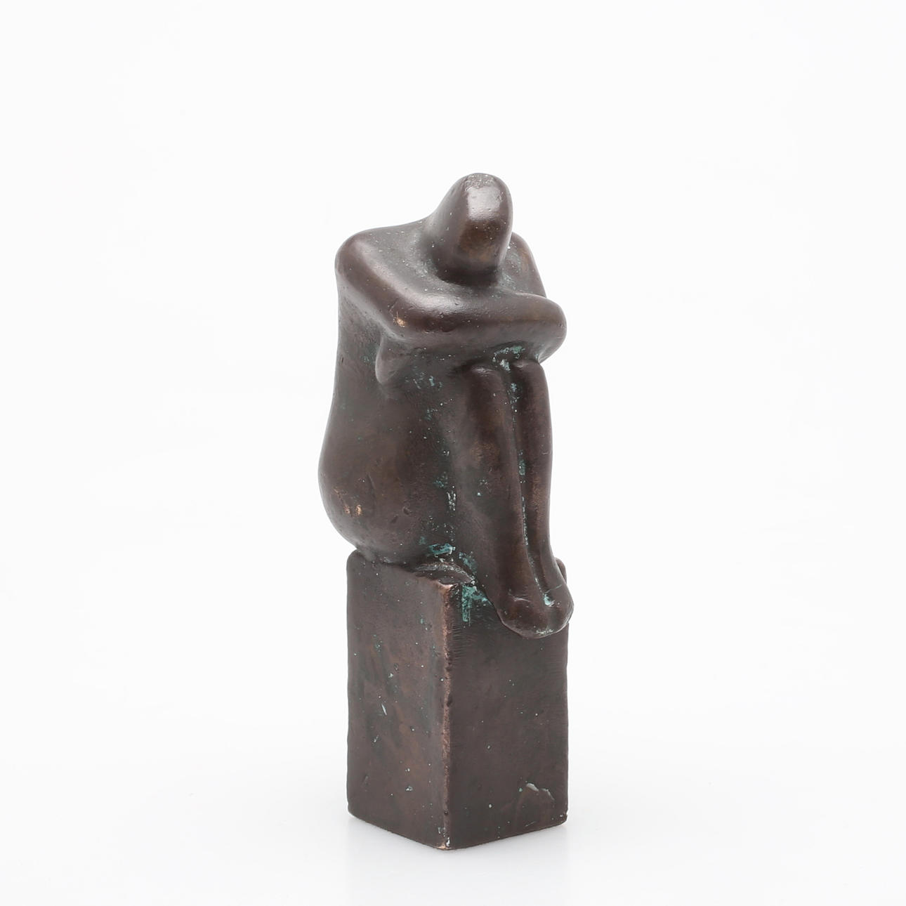 LISA LARSON. "Der Denker", Bronze, signiert.