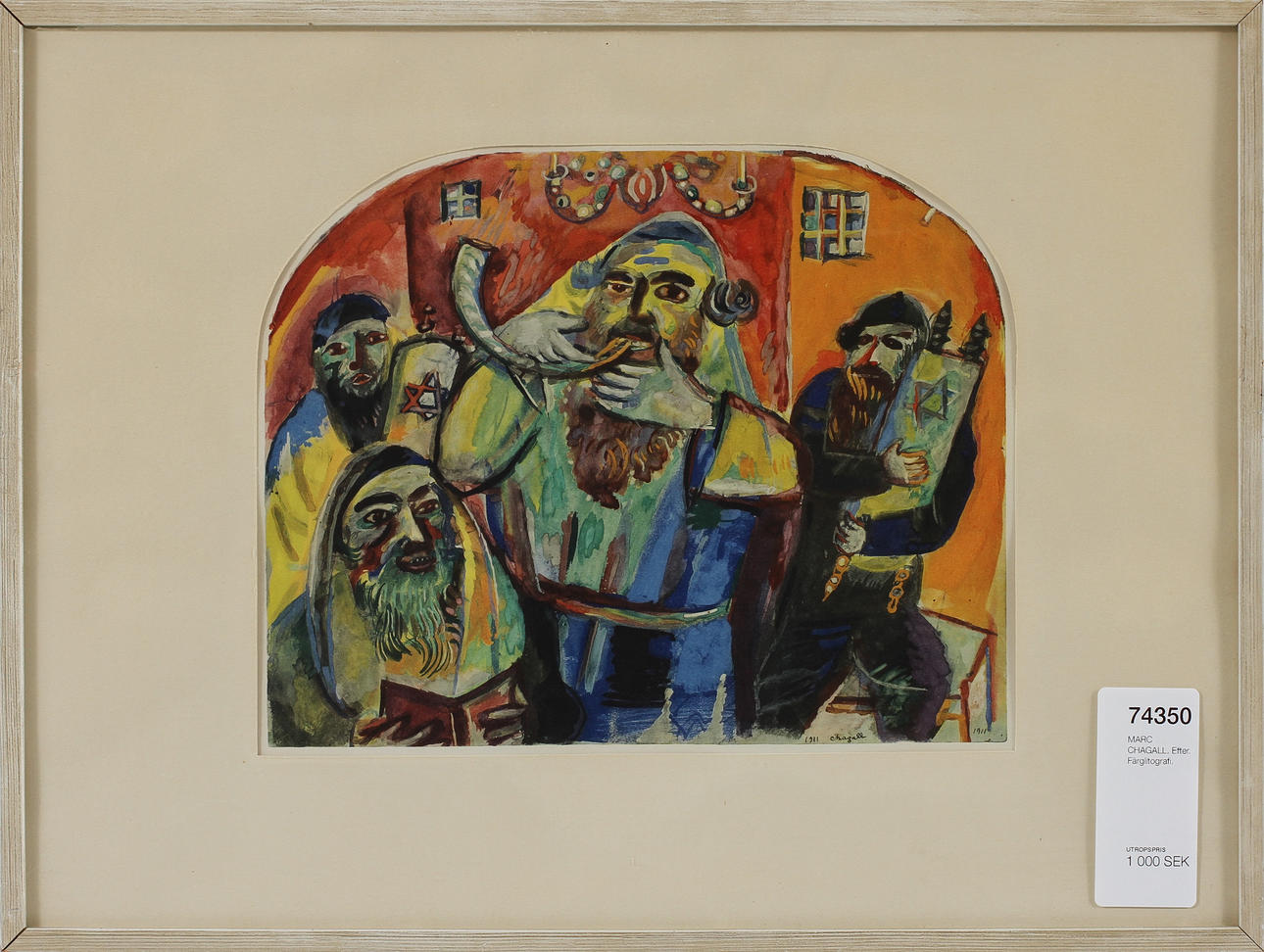 MARC CHAGALL. EFTER. Färglitografi.