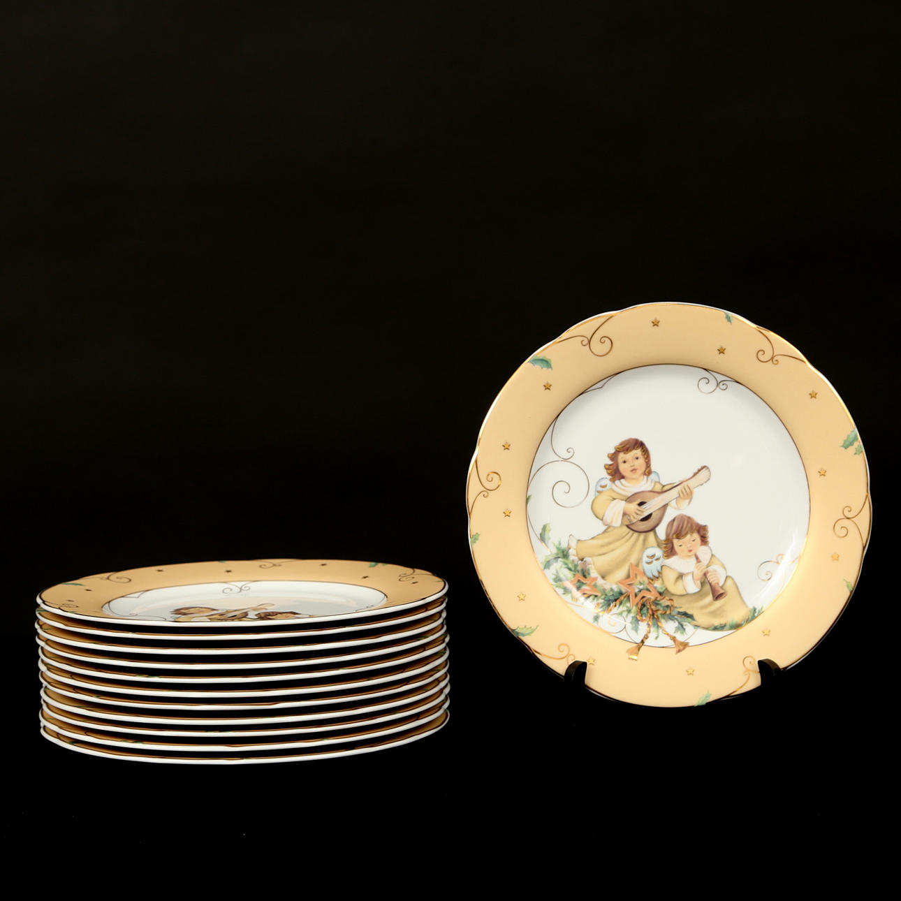 MATTALLRIKAR 12 st porslin, Jul, Goebel.