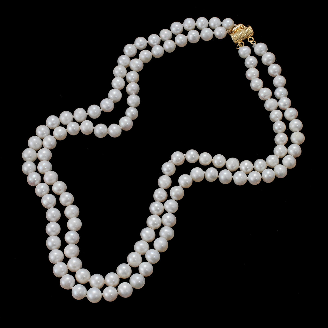 PÄRLCOLLIER, 2-radigt.