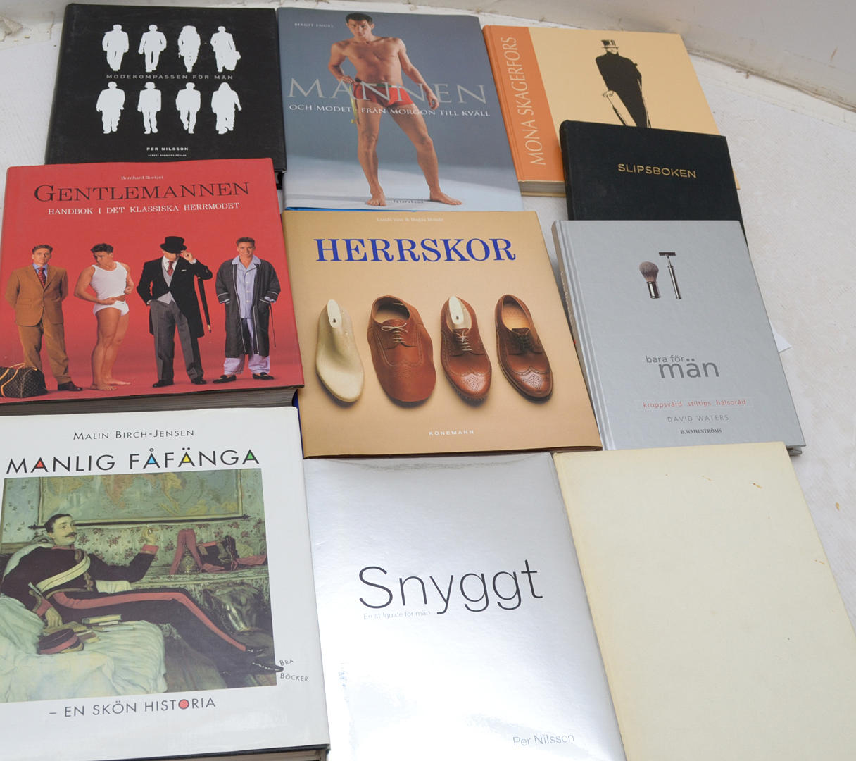 HERRMODE. 10 volymer på svenska om herrmode.