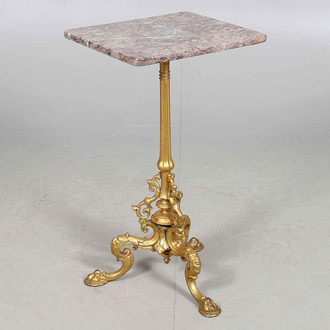 CAFEBORD, mässing, marmor, 18/1900-tal.