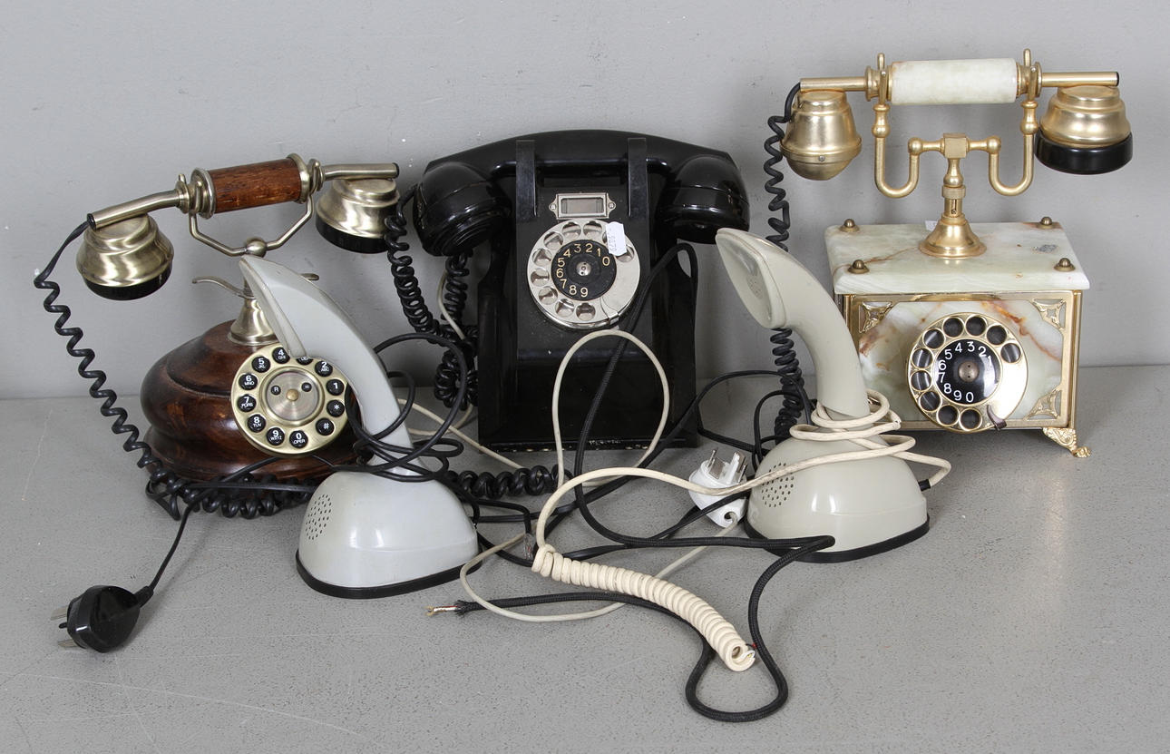 TELEFONER, 5 st, 1900-tal.