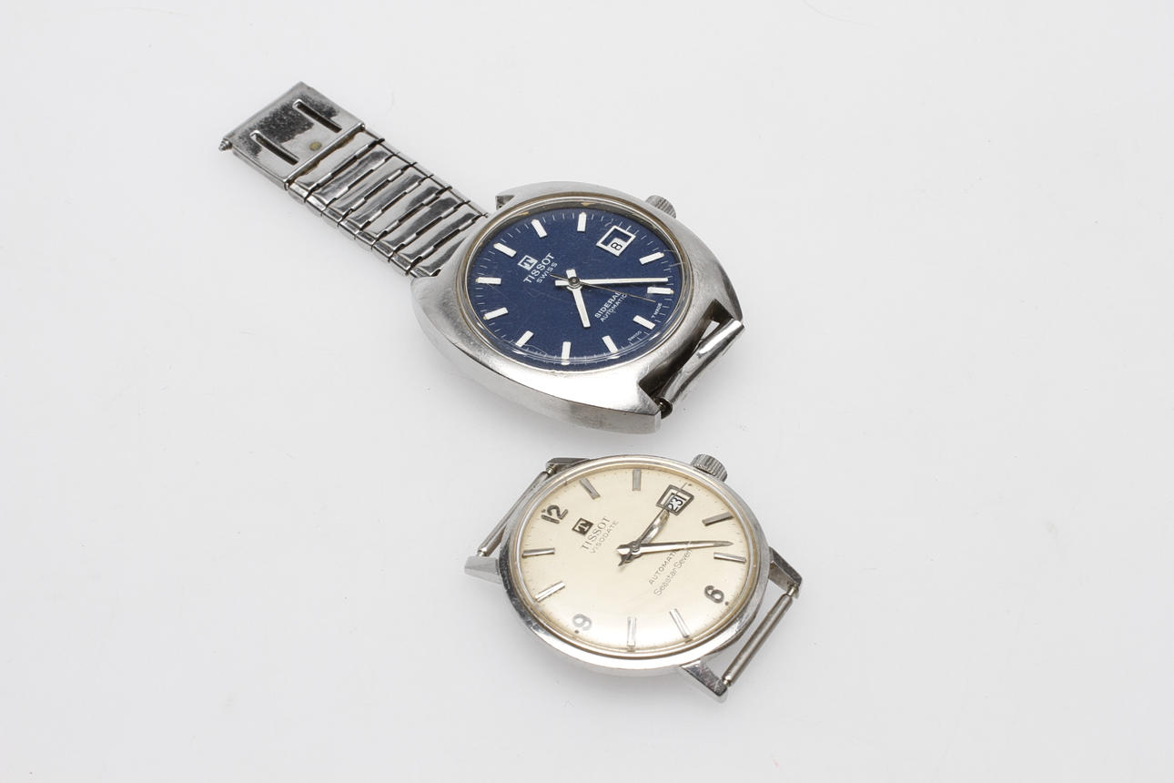 HERRARMBANDSUR, 2 st, Tissot Sideral samt Visodate.
