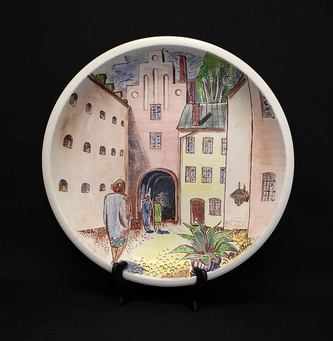 OSKAR DAHL. PLATE, ceramic, Rörstrand 1946.