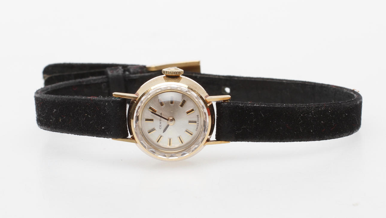 ARMBANDSUR, dam, 14 k, Certina, "saphir" 1950/60 tal.