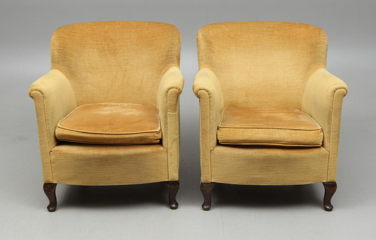 FÅTÖLJER, ett par, 1900-tal.