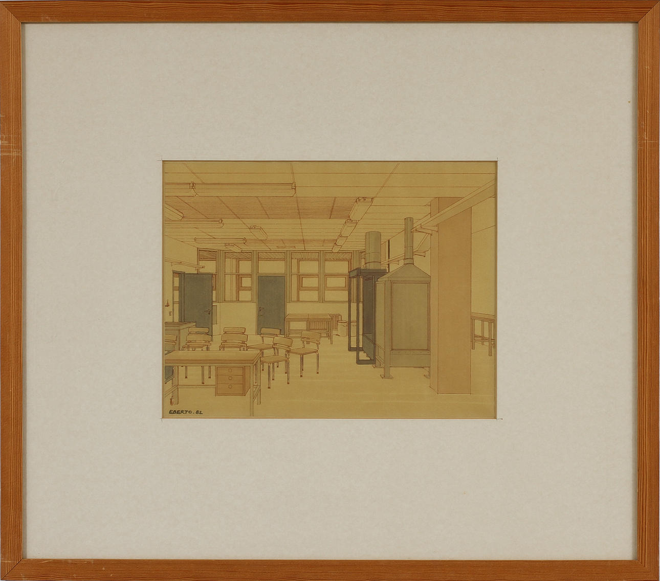 OKÄND KONSTNÄR, 3 st blandteknik, sign Ebert.