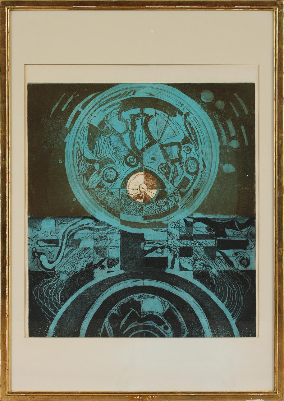 OKÄND KONSTNÄR, färglitografi.