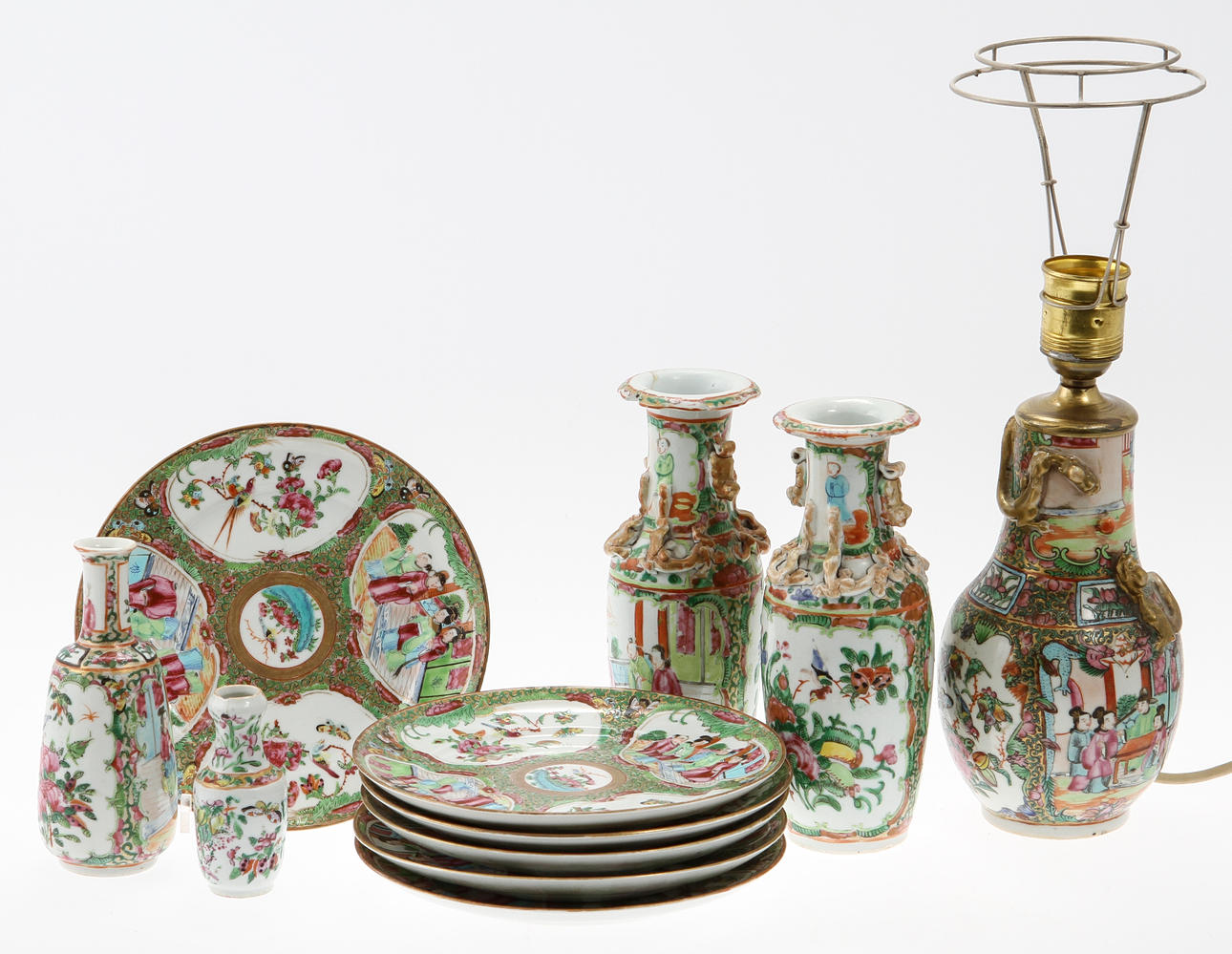 PARTI KANTON, 11 delar, porslin, Kina.