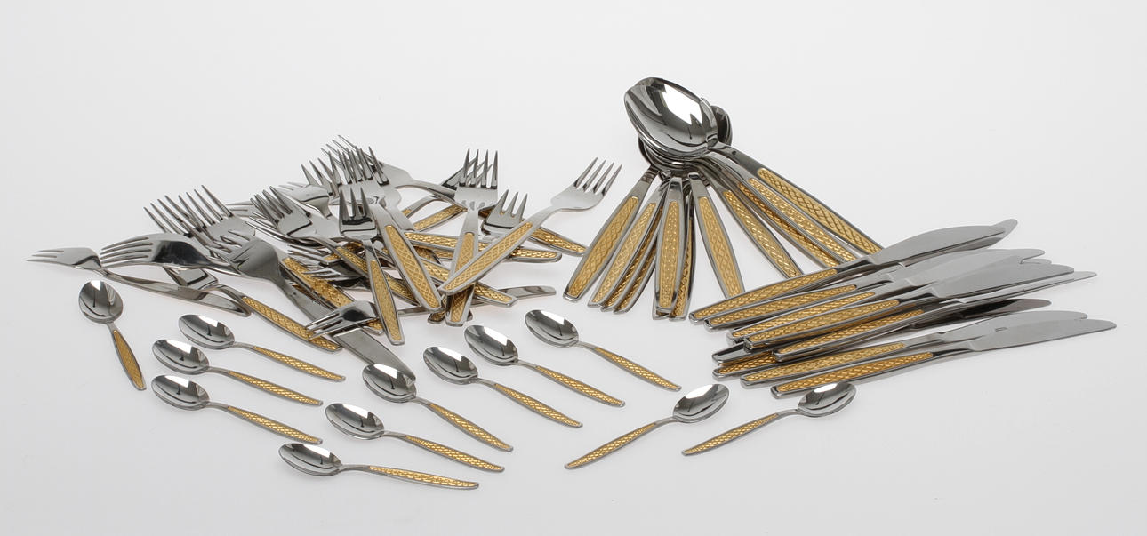 BESTICK, ca 60 delar, "Guldi", Nils Johan.