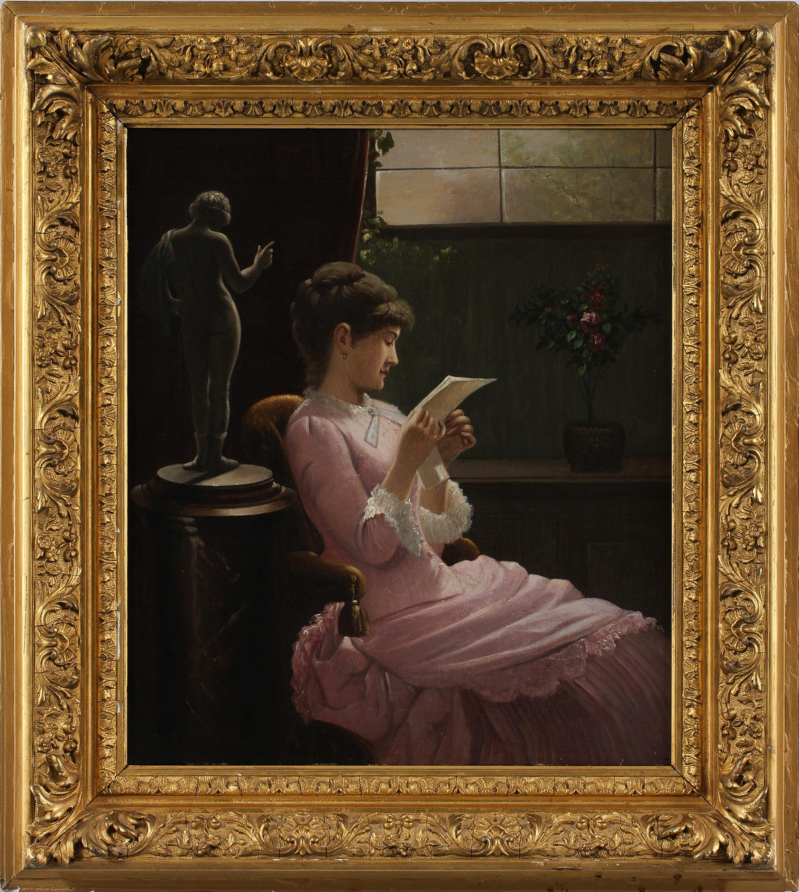 OKÄND KONSTNÄR. Olja på duk, 1800-tal.