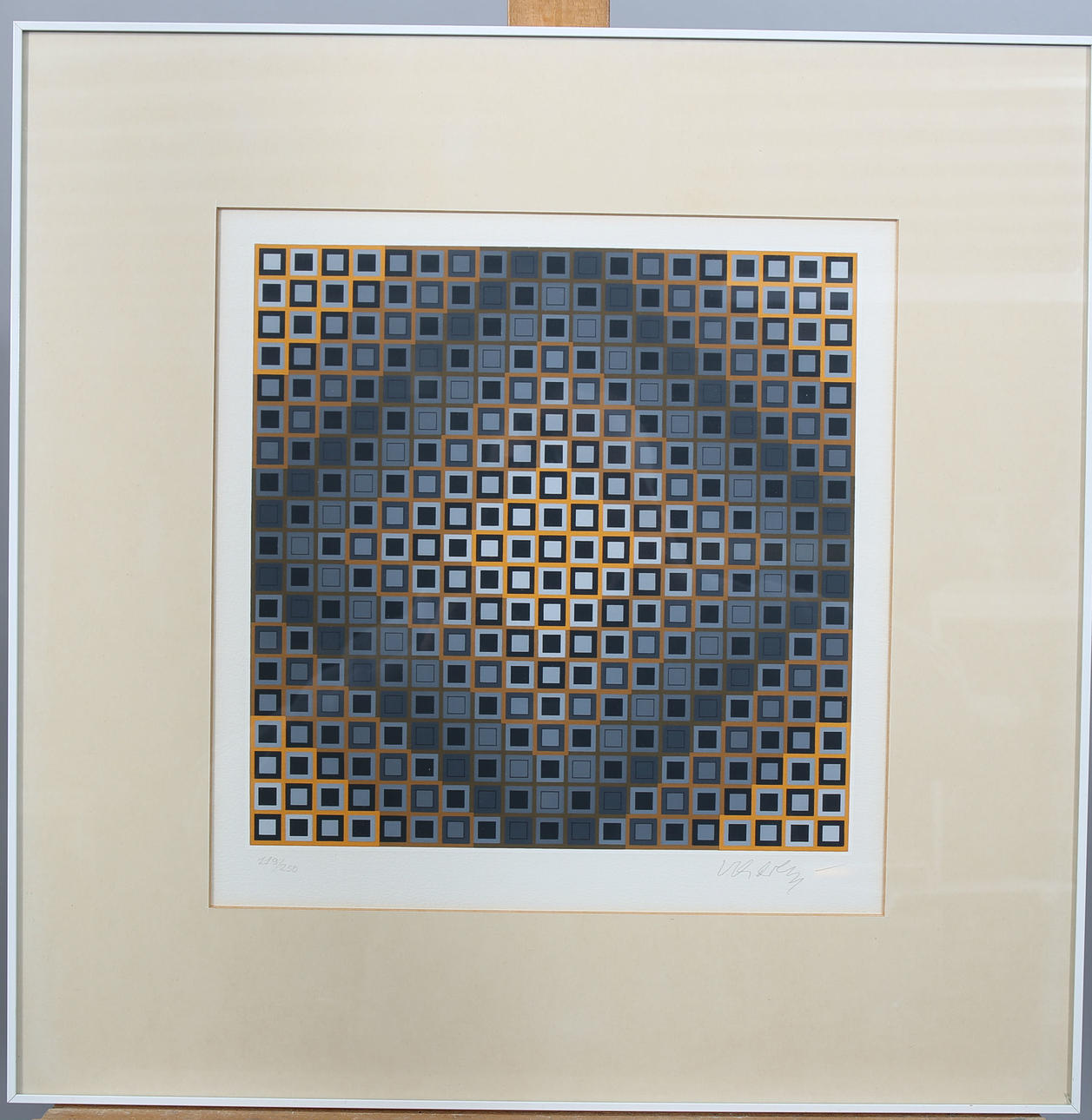 VICTOR VASARELY. Lithograph, numbered 119/250, signed Vasarely.