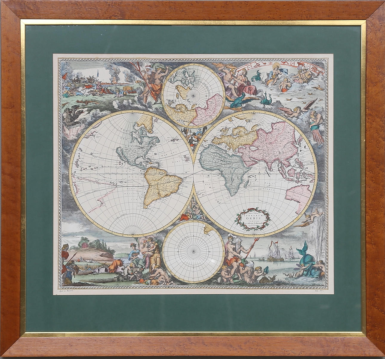 MAP, hand-colored engraving, Apud L. Renard.