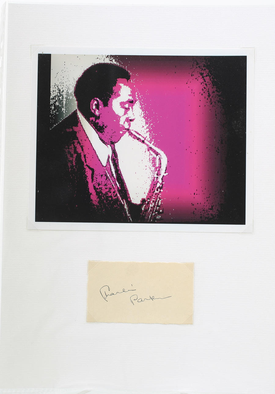 AUTOGRAPH, CHARLIE PARKER.