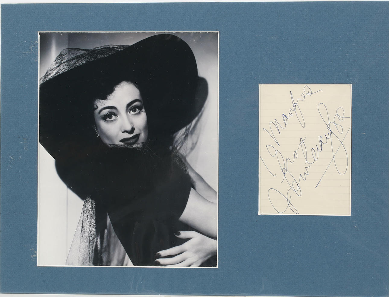AUTOGRAPH, JOAN CRAWFORD.