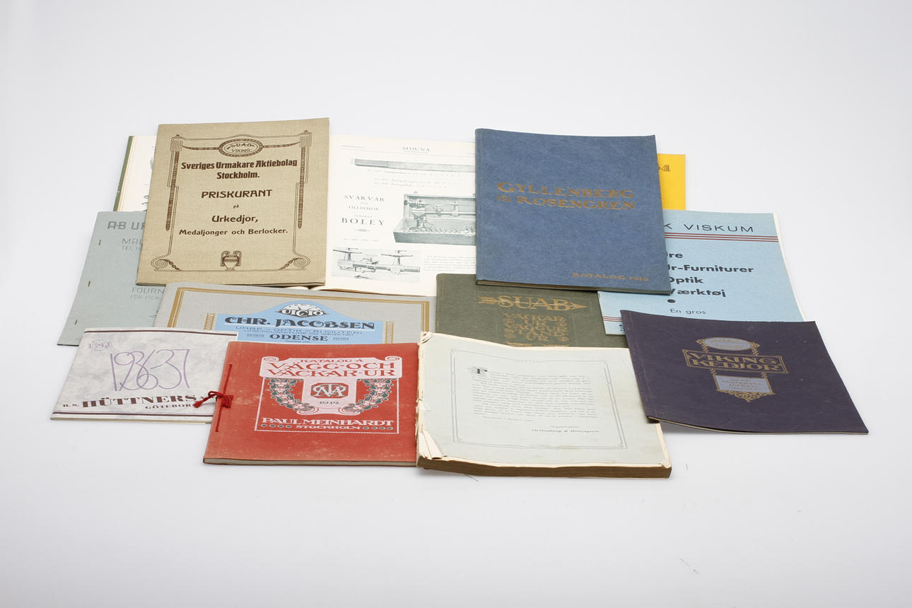 PRISKURANTER, urverk mm, 1900-talets första hälft.