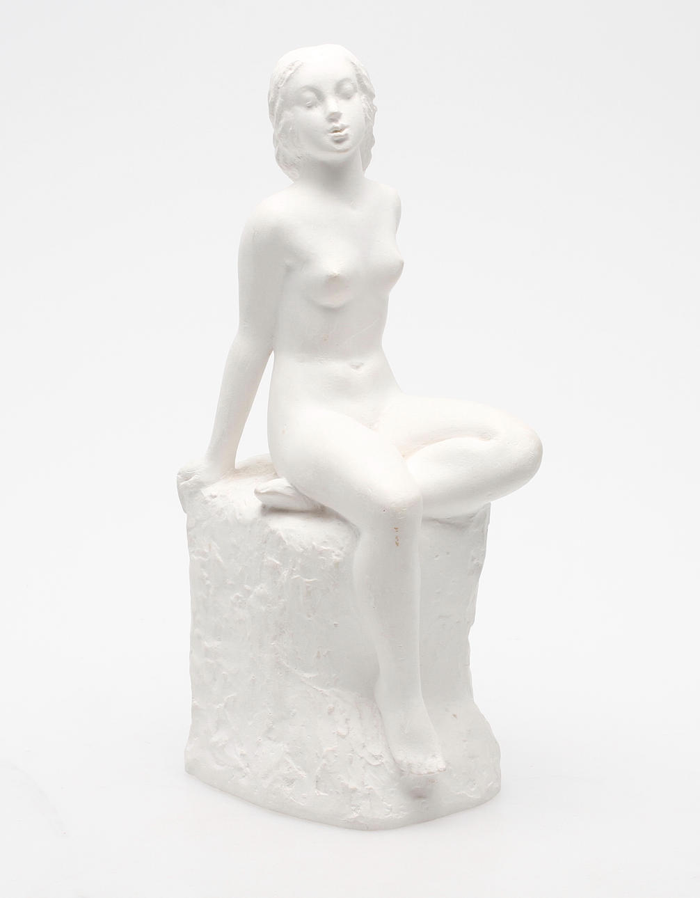 CARIN NILSON. Skulptur, gips, sign. och dat. 1944.