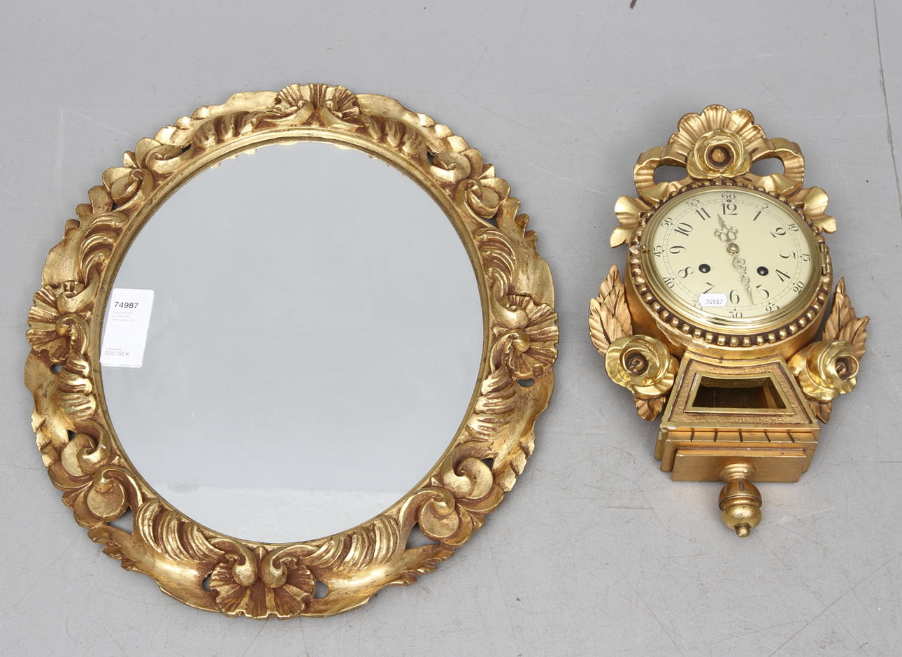 VÄGGPENDYL och SPEGEL, 1900-talets mitt.