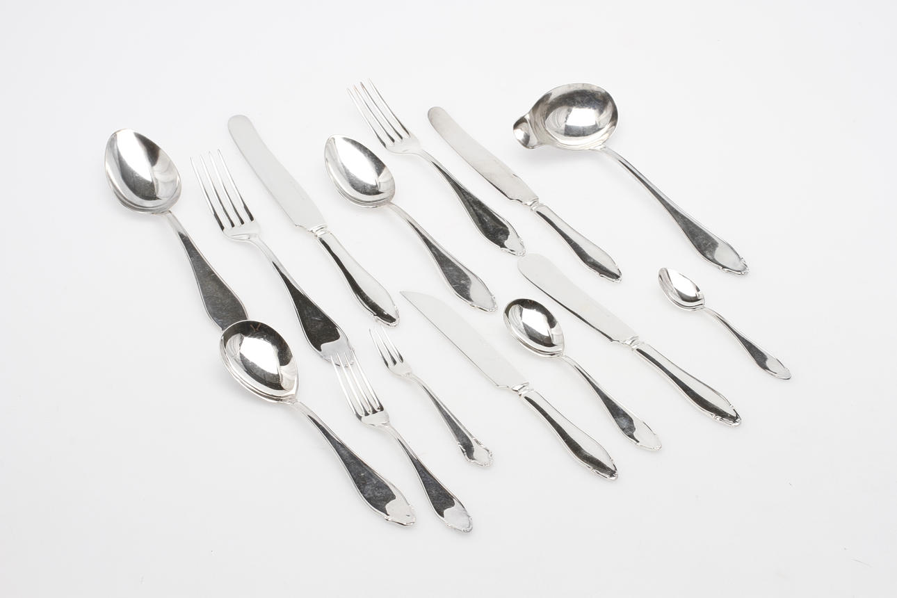 BESTICK, 105 delar, nysilver, 1900-tal.
