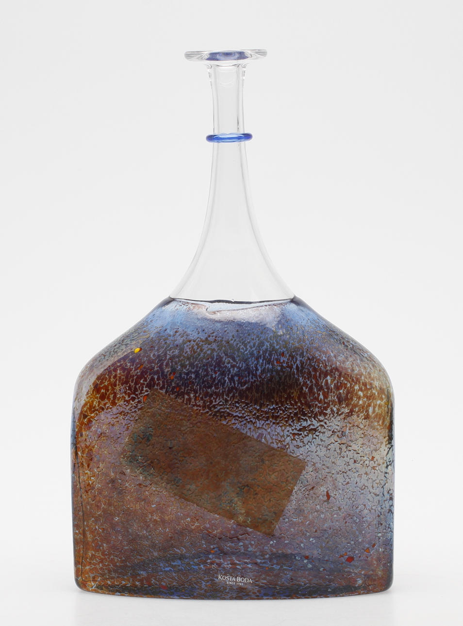 FLASKA, glas, "Satellit# Bertil Vallien, Kosta Boda, sign.