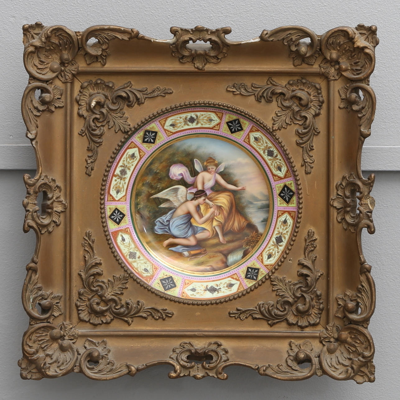 VÄGGTALLRIK, Wien, "Psyche", omkring 1880.