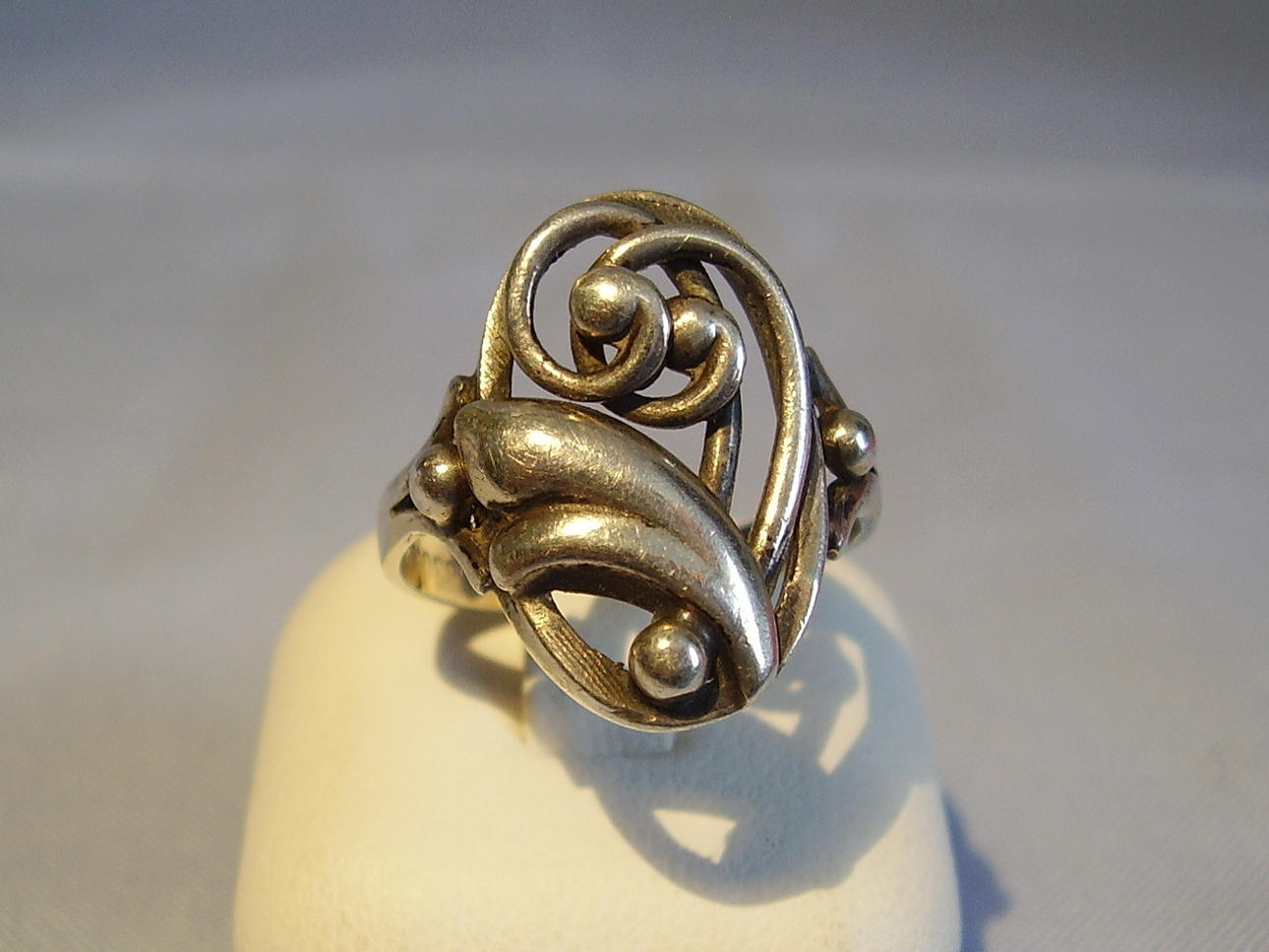 ART NOUVEAU RING, sølv, Henry Roland, Aarhus, Danmark.