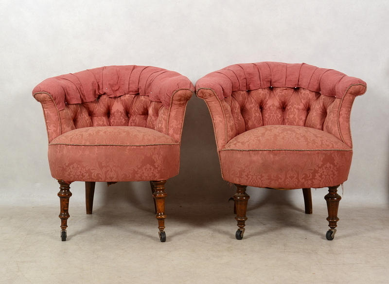 EMMAFÅTÖLJER, 2 st, sekelskiftet.