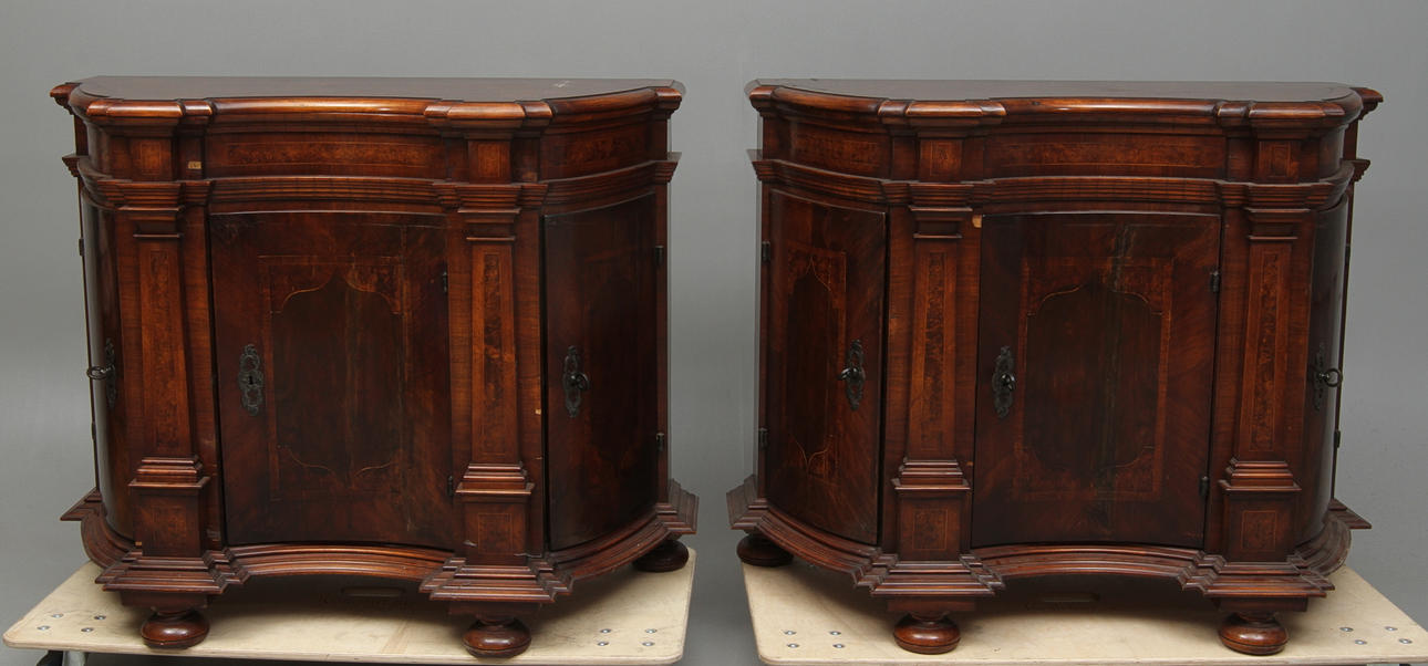 SKÄNKAR, 1 par, barock, enlig uppgift Tyskland, 1700-tal.